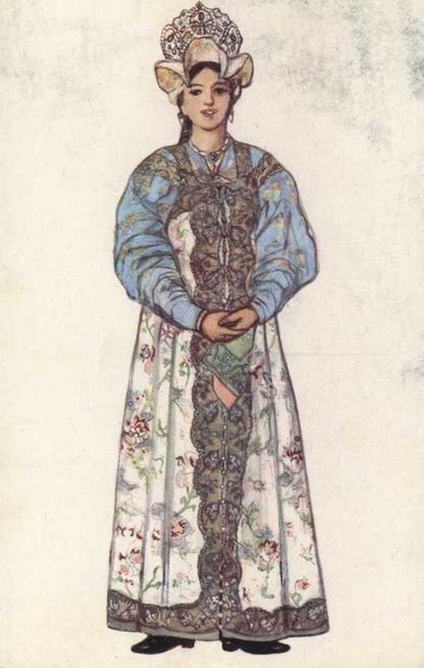 Праздничный женский костюм Новгородской губернии